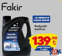 FAKİR RADYATÖR ANTİFRİZİ 3 L fiyat ve kampanya bilgisi